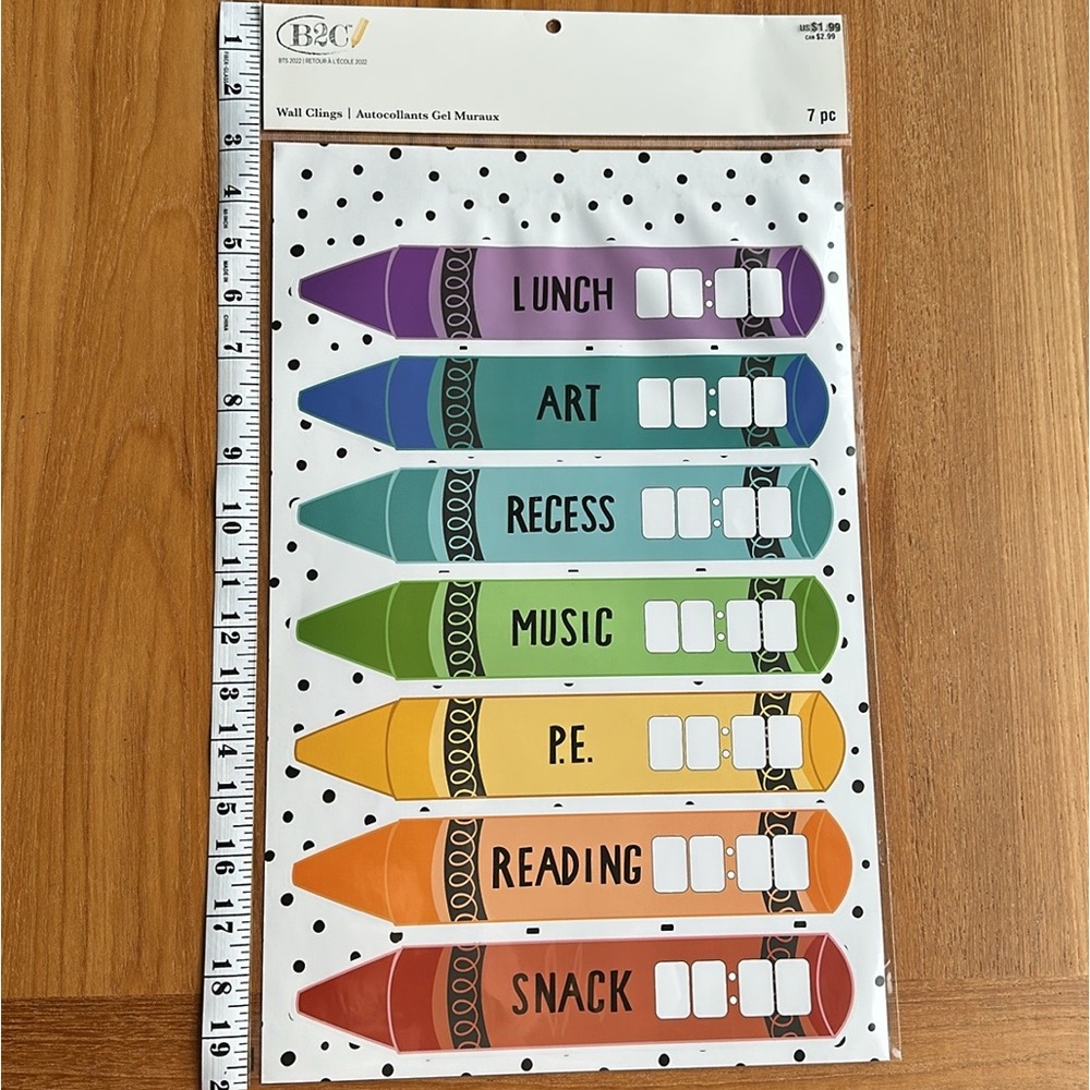 B2C Your Classroom Schedule Bulletin Board 17” x 11.4”